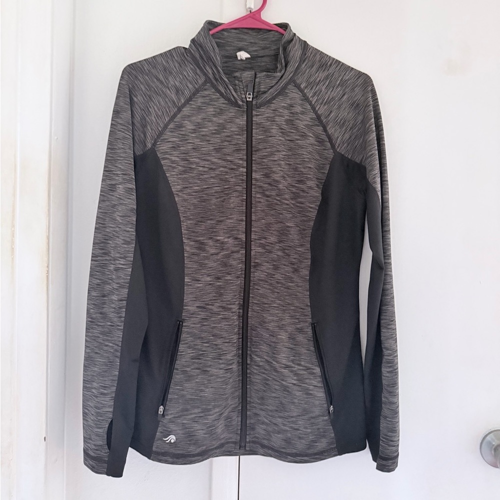 Ideology Heathered Gray and Black Women's Jacket